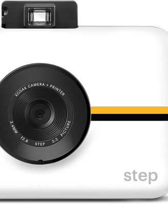 Step Camera Instant Camera with 10MP Image Sensor, ZINK Zero Ink Technology, Classic Viewfinder, Selfie Mode, Auto Timer, Built-in Flash & 6 Picture Modes | White.